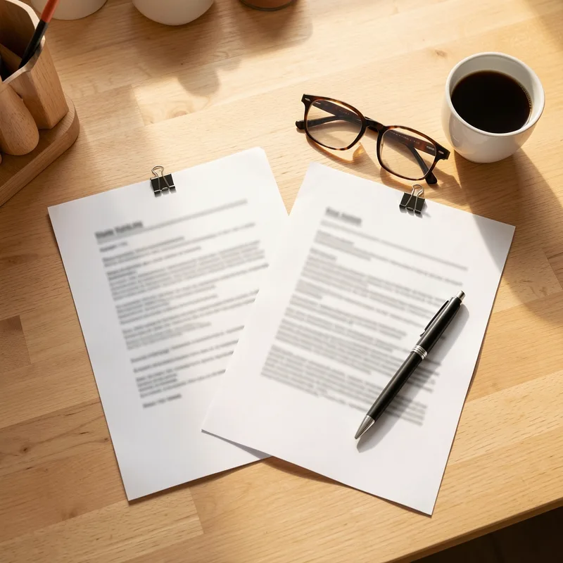 Attestation d’assurance décennale et devis de travaux de chauffage posés sur une table en bois avec un stylo